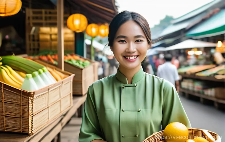 친환경 포장 디자인 모범 사례 - Image Prompt 1: The Green Market Basket**
